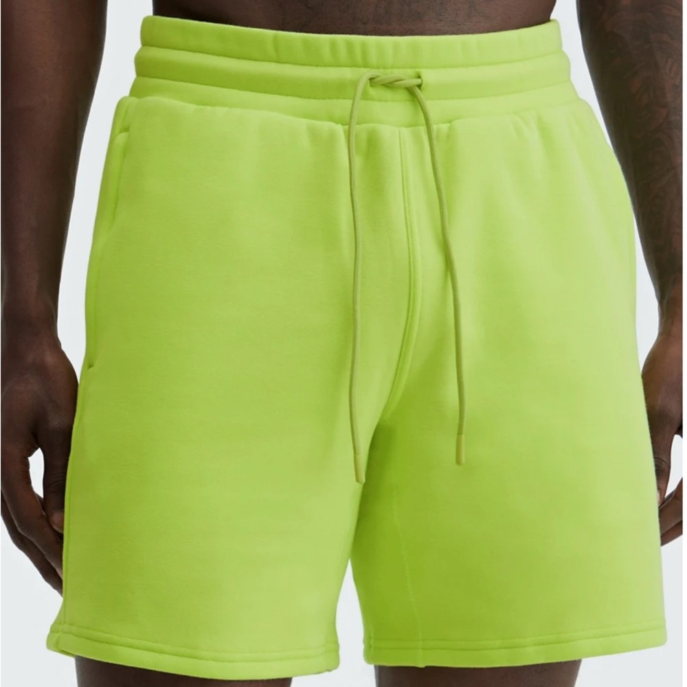 Fabletics Green Athletic Shorts with Drawstring Waistband